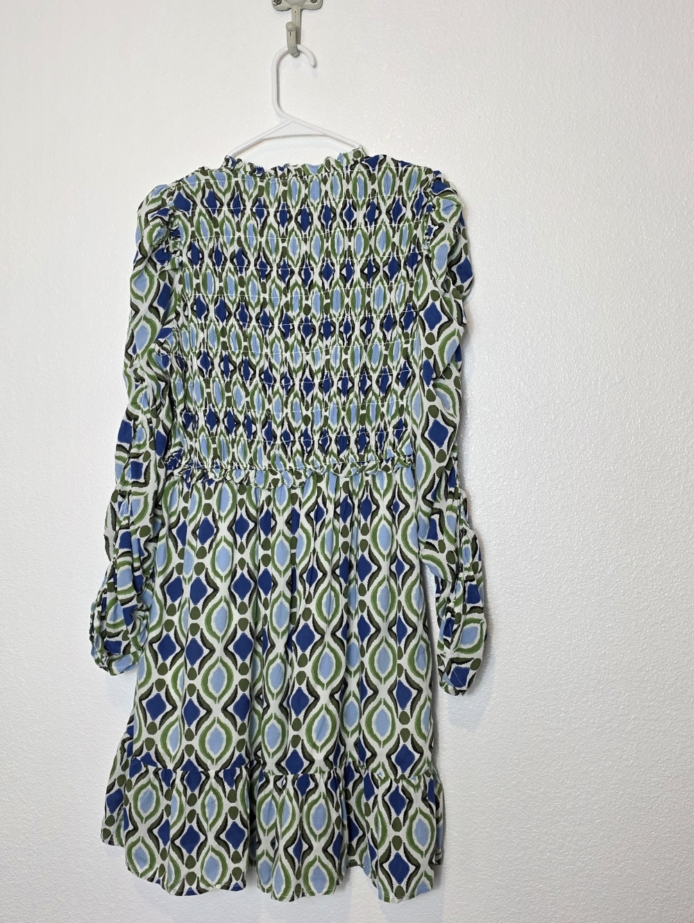 Anthropologie Long-Sleeve V-Neck Ruffle Mini Dress Size Medium - Picture 13 of 13